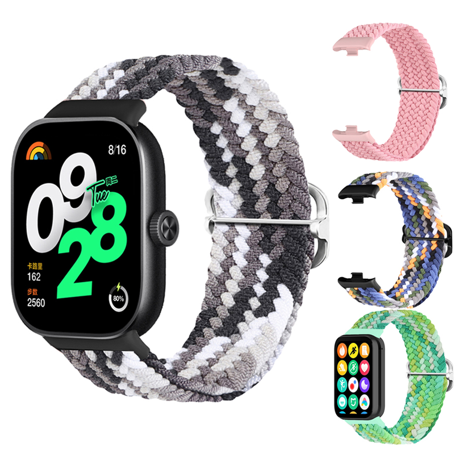 Health Wellness Bracelet - สายรัดข้อมือไนลอนถักสำหรับ Xiaomi Mi Band 8/9/10 Pro