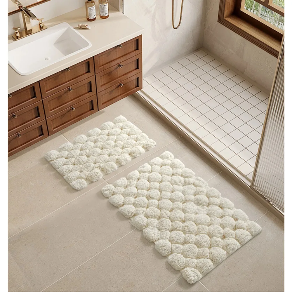 ชุดพรมอาบน้ําผ้าฝ้าย 2 ชิ้นสีง - Bamboo Bath Mat บทวิจารณ์และราคา