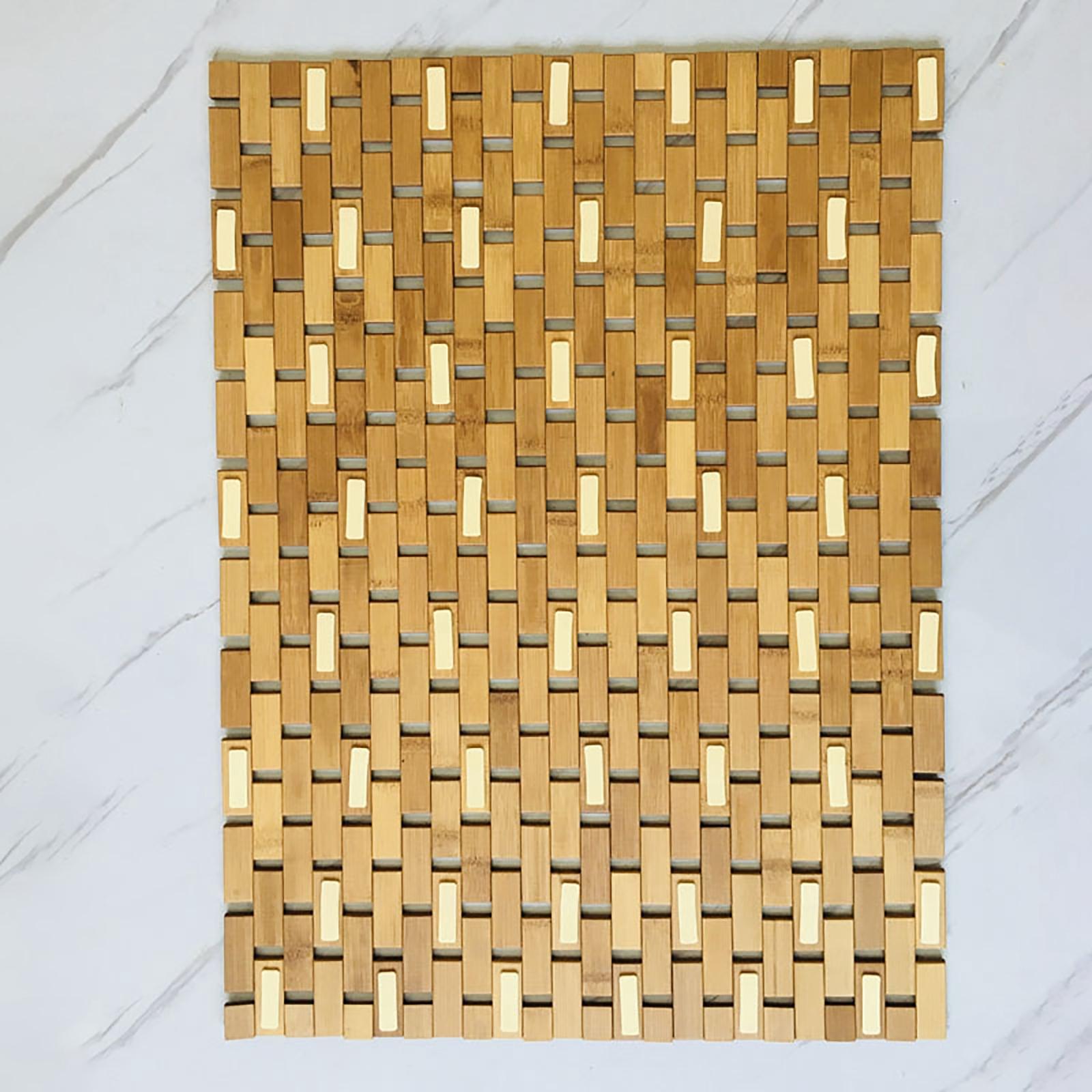 พรมเช็ดเท้าในห้องน้ำไม้ไผ่กันล - Bamboo Bath Mat บทวิจารณ์และราคา