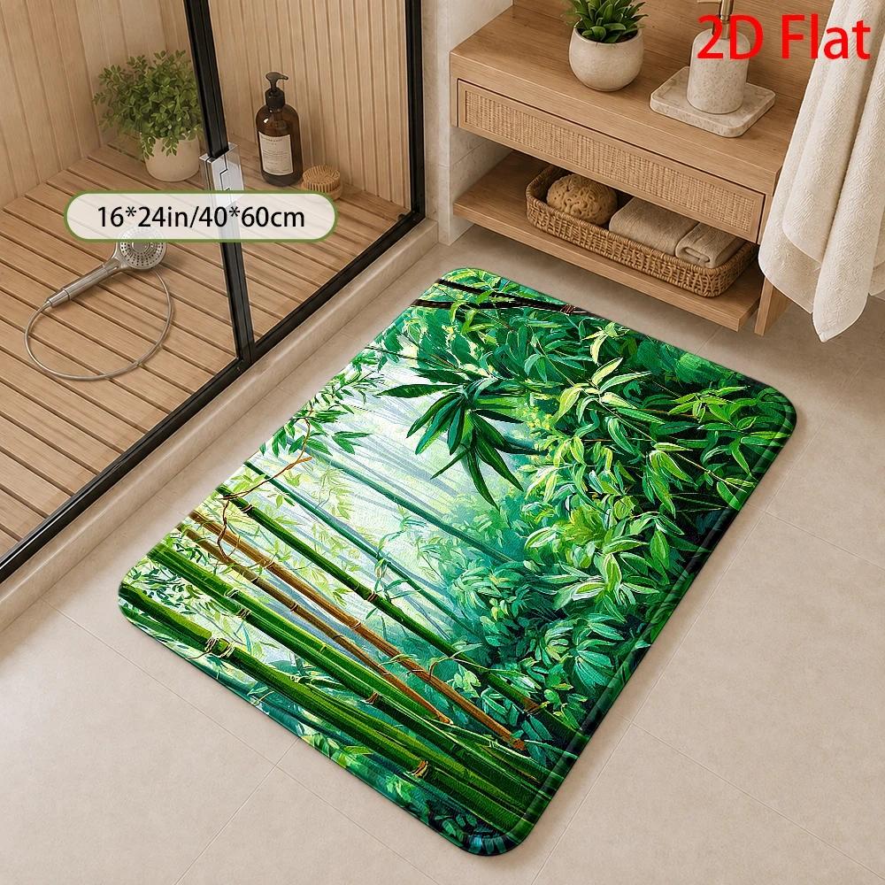 พรมเช็ดเท้าลายป่าไผ่เขตร้อน กั - Bamboo Bath Mat บทวิจารณ์และราคา